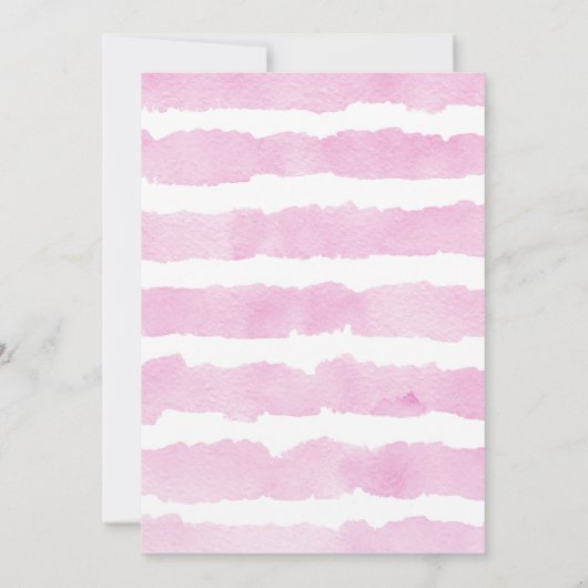 Rosa und gelbe Hummeldusche Einladung (Rückseite)