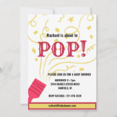 Rosa und gelbe Konfetti-Babydusche Einladung (Vorderseite)