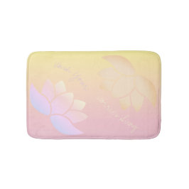 Rosa und gelbe Lotus Fade Badematte