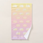 Rosa und gelbe Lotus Fade Badhandtuch Set (Handtuch)