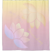 Rosa und gelbe Lotus Fade Duschvorhang (Vorderseite)