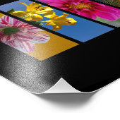 Rosa und gelbe Macro-Blume Fotodruck (Ecke)