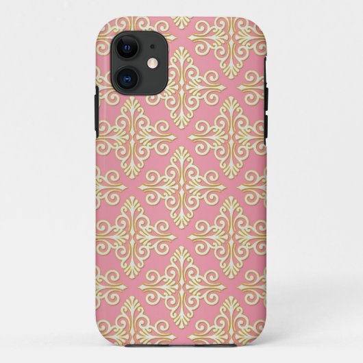 Rosa und gelbe Mädchenmatte Case-Mate iPhone Hülle (Rückseite)
