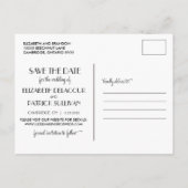 Rosa und gelbe Mason Jars Save the Date Postkarte (Rückseite)