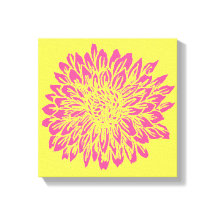 Rosa und gelbe Mauerdekor