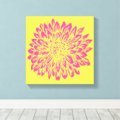 Rosa und gelbe Mauerdekor Leinwanddruck (Insitu (Holzboden))