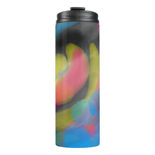 Rosa und Gelbe Pastete Thermosbecher (Vorderseite)