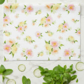 Rosa und gelbe Peelingböden Geschirrtuch (Gefaltet)