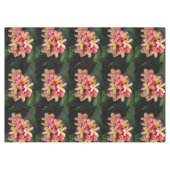 Rosa und gelbe Plumeria Tischdecke (Vorderseite (Horizontal))