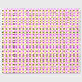 Rosa und gelbe Polka-Punkte Geschenkpapier (Flach)