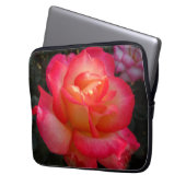 Rosa und Gelbe Rose Laptopschutzhülle (Vorderseite Links)