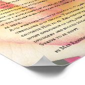Rosa und Gelbe Rose und Desiderata Gedicht Poster (Ecke)