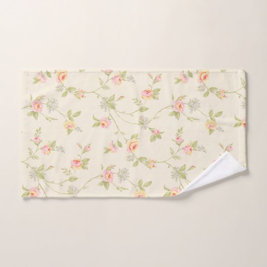 Rosa und Gelbe Rosen Badhandtuch Set (Handtuch)