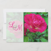 Rosa und Gelbe Rosen Einladung zur Hochzeit (Vorderseite)