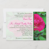 Rosa und Gelbe Rosen Einladung zur Hochzeit (Rückseite)