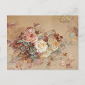 Rosa und Gelbe Rosen - Franz Bischoff Postkarte (Vorderseite)