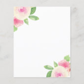 Rosa und gelbe Rosen mit rosa Rahmen (Rückseite)