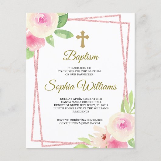 Rosa und gelbe Rosen mit rosa Rahmen (Vorderseite)