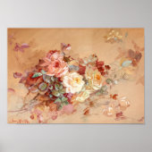 Rosa und Gelbe Rosen Poster (Vorne)