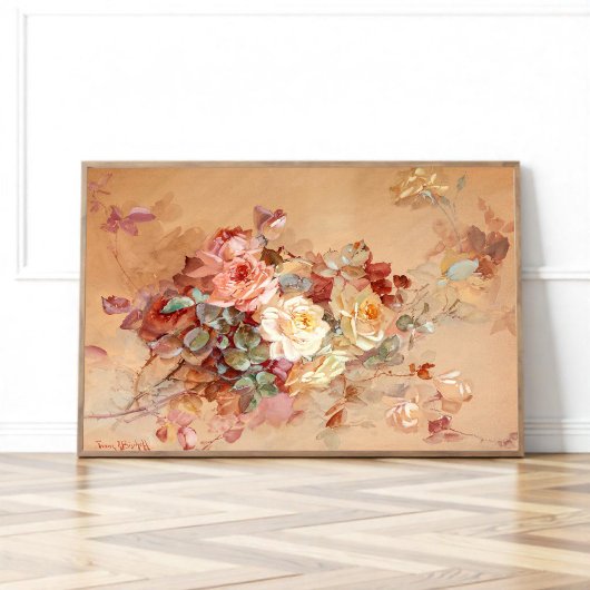 Rosa und Gelbe Rosen Poster