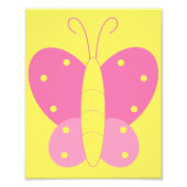 Rosa und gelbe Schmetterlinge drucken Fotodruck (Vorne)