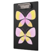 Rosa und gelbe Schmetterlinge Klemmbrett (Links)