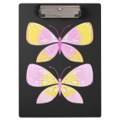 Rosa und gelbe Schmetterlinge Klemmbrett (Vorderseite)
