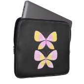 Rosa und gelbe Schmetterlinge Laptopschutzhülle (Vorne Rechts)