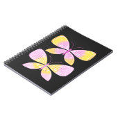 Rosa und gelbe Schmetterlinge Notizblock (Linke Seite)