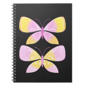 Rosa und gelbe Schmetterlinge Notizblock (Vorderseite)