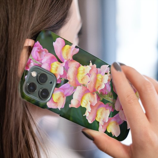 Rosa und gelbe Schnappdrache, floral Case-Mate iPhone Hülle