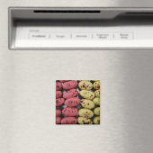 Rosa und gelbe Schokoladenboote Magnet (In Situ (Geschirrspüler))