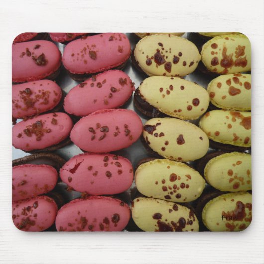 Rosa und gelbe Schokoladenboote Mousepad (Vorne)