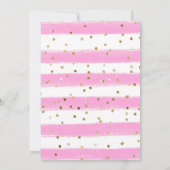 Rosa und gelbe Sommer Blume Geburtstag Einladung (Rückseite)