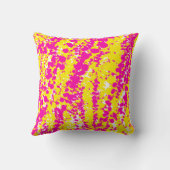 Rosa und gelbe Spattermuster Kissen (Rückseite)