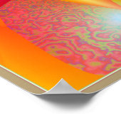 Rosa und gelbe SpiralBlume Poster (Ecke)