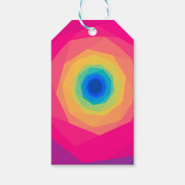 Rosa und gelbe Spirale Geschenkanhänger