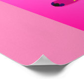 Rosa und gelbe Stammesfarbe Poster (Ecke)