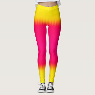 Rosa und gelbe Steigungs-Leggings Leggings