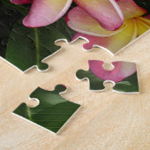 Rosa und gelbe tropische Plumeria-Blume Puzzle (Seite)