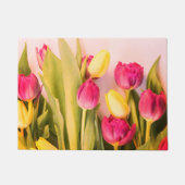 Rosa und gelbe Tulpen Doormat Fußmatte (Vorderseite)