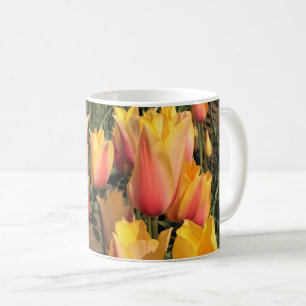 Rosa und gelbe Tulpen Kaffeetasse