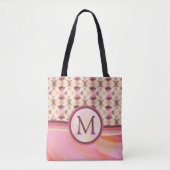 Rosa und gelbe verbindende Sterne Tasche (Vorderseite)