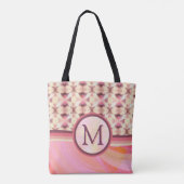 Rosa und gelbe verbindende Sterne Tasche (Rückseite)