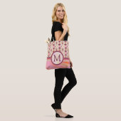 Rosa und gelbe verbindende Sterne Tasche (Am Model)
