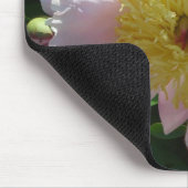 Rosa und gelbe Zinnen Schöne Blüten Mousepad (Ecke)