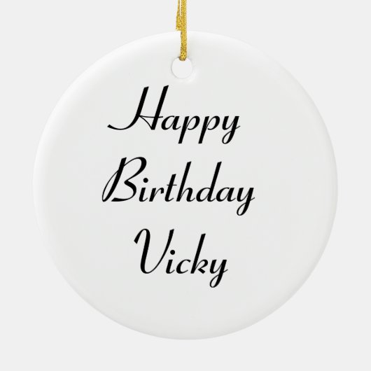 Rosa und gelbe Zinnien - Geburt Keramik Ornament (Hinten)