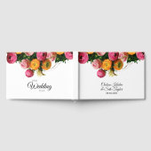 Rosa und gelber Blumengarten Gästebuch (Voll)