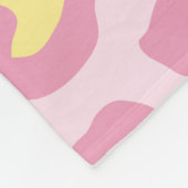 Rosa und gelber Leopard Fleecedecke (Ecke)