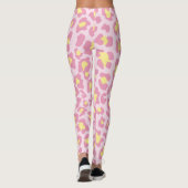 Rosa und gelber Leopard Leggings (Rückseite)